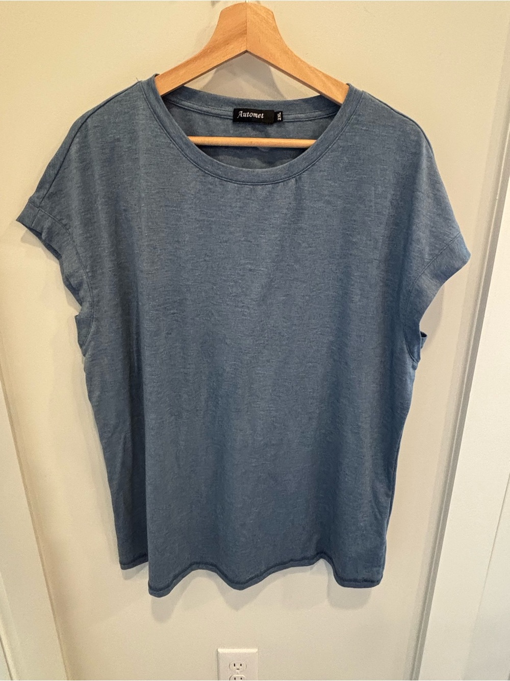 Autonet Washed Blue Short Sleeve Crewneck Tee